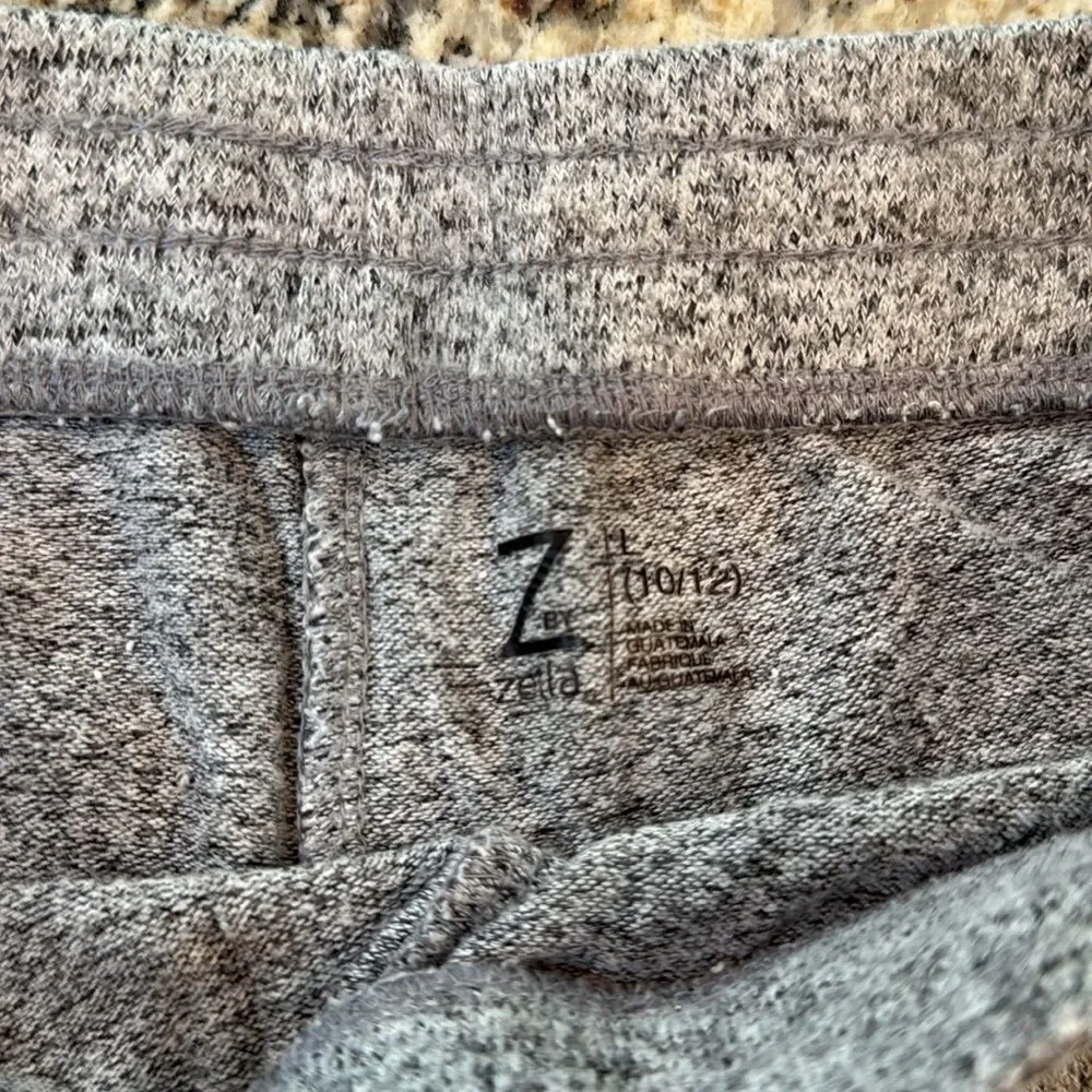 Zella Girl Heather Gray jogger tie Sweatpants